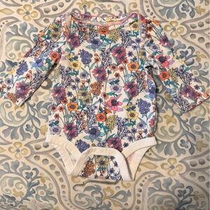 GAP Multicolor Floral Long Sleeve Bodysuit